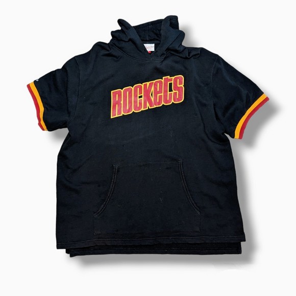 Houston Rockets Mitchell & Ness Heavyweight Short Sleeve Hoodie - Size XXL - Picture 1 of 4